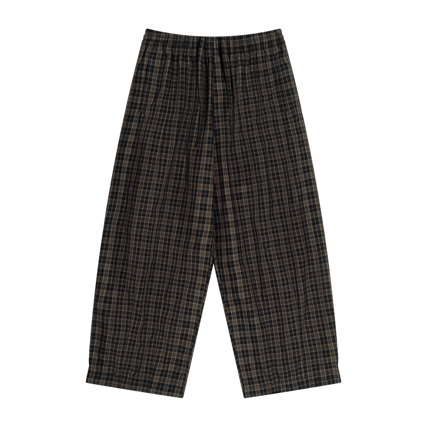 Grunge Plaid Trousers - Front
