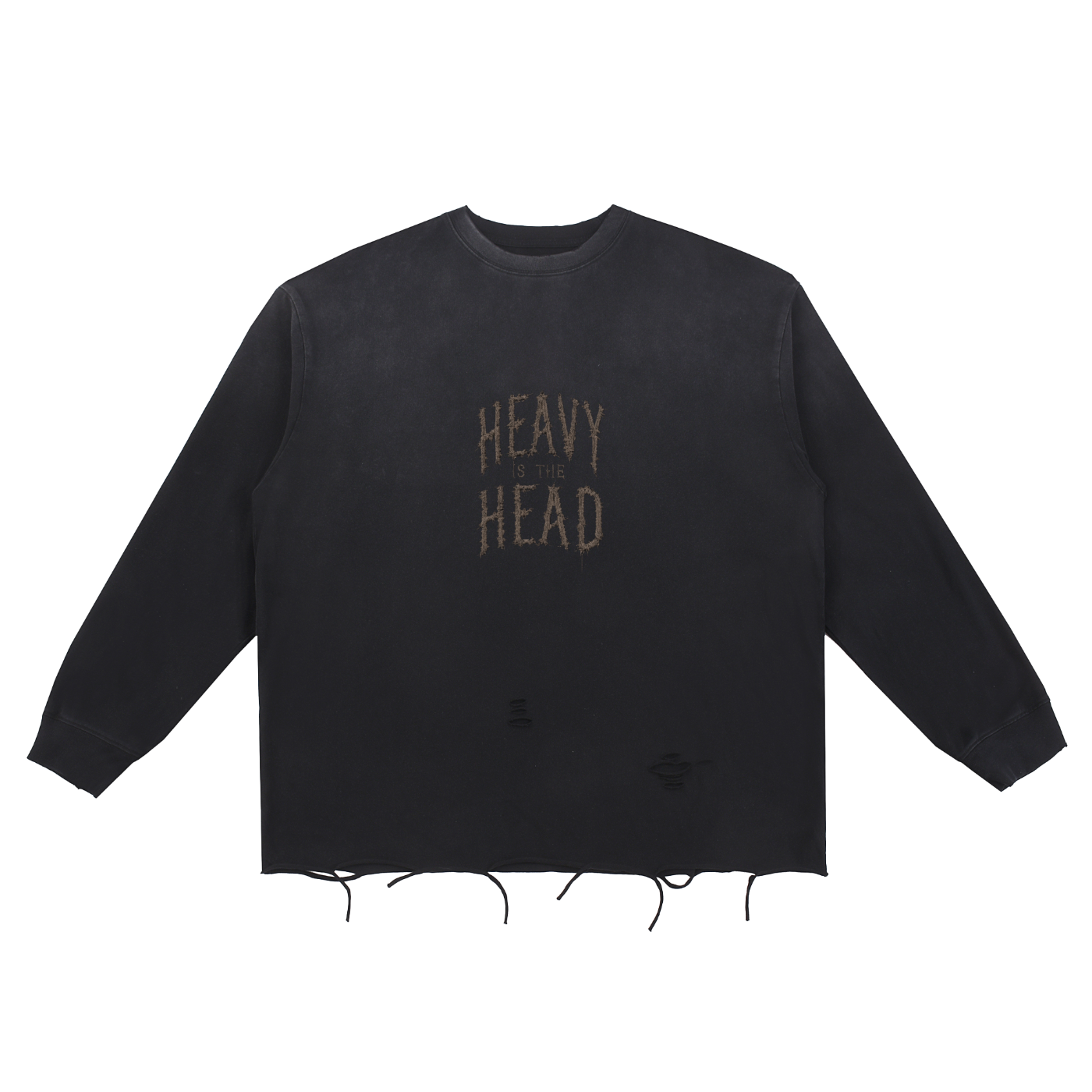 Heavy Is The Head – back with frayed hem detail