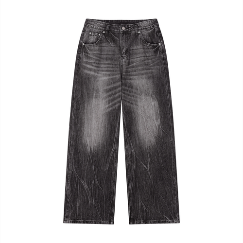 BRWH Distressed Wide-Leg Denim - Back View