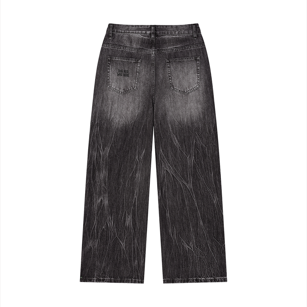 BRWH Distressed Wide-Leg Denim - Front View
