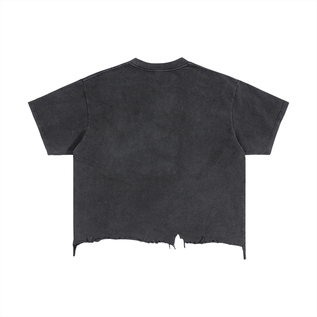Distressed Crop Tee – Front